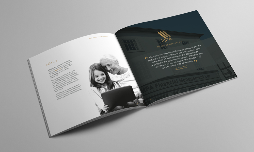 Corporate brochure inside